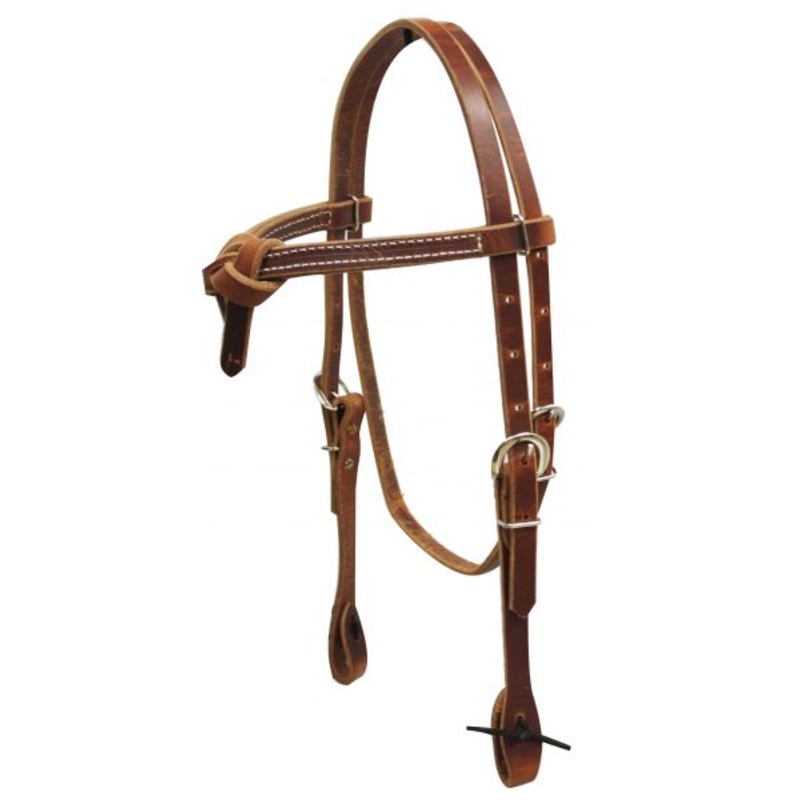#5638: Furturity knotharness leather headstall with ties