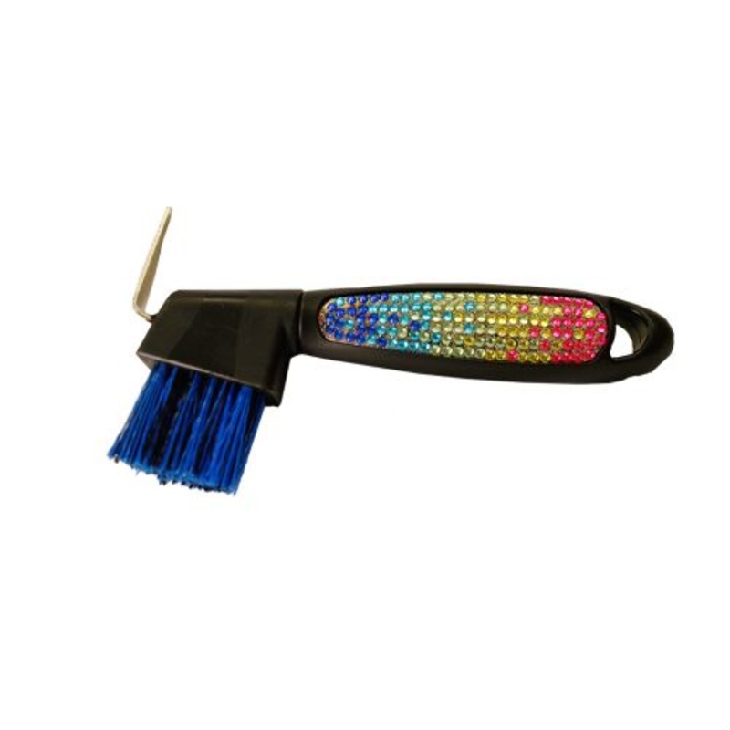#72HH2018-017: Showman Mulit colored crystal rhinestone hoof pick