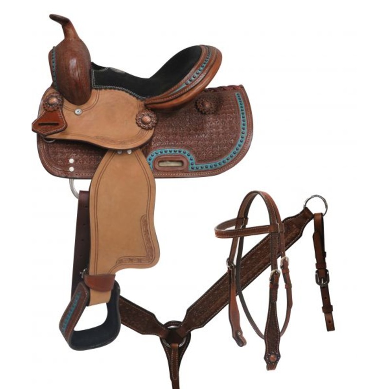 #786910: 10″ Double TYouth/Pony saddle set