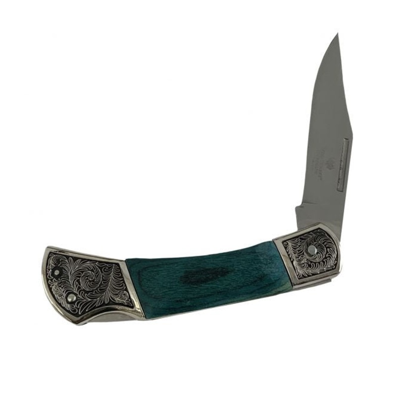 Wild Turkey-Handmade Collection Wood Handle Stainless Steel Pocket Knife with 3 blade