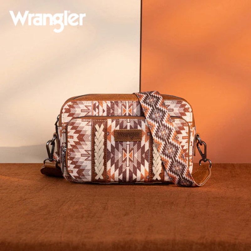Wrangler Southwest Print Crossbody ~ Brown