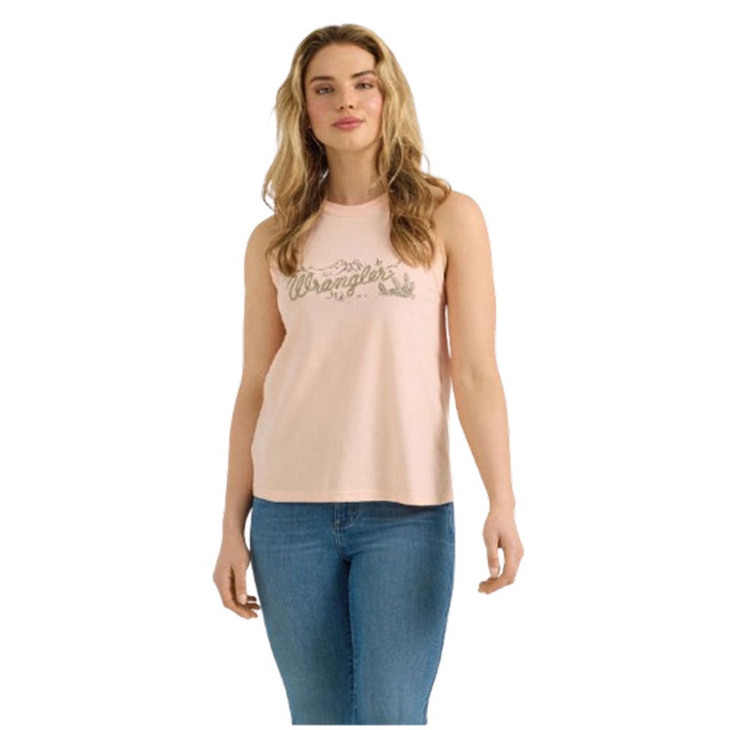 112358559 Wrangler Women’s Retro Knit Goddess Tank – Peach Parfait