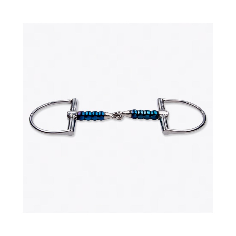 Sweet Iron Single Jointed Cherry Roller D Ring Snaffle