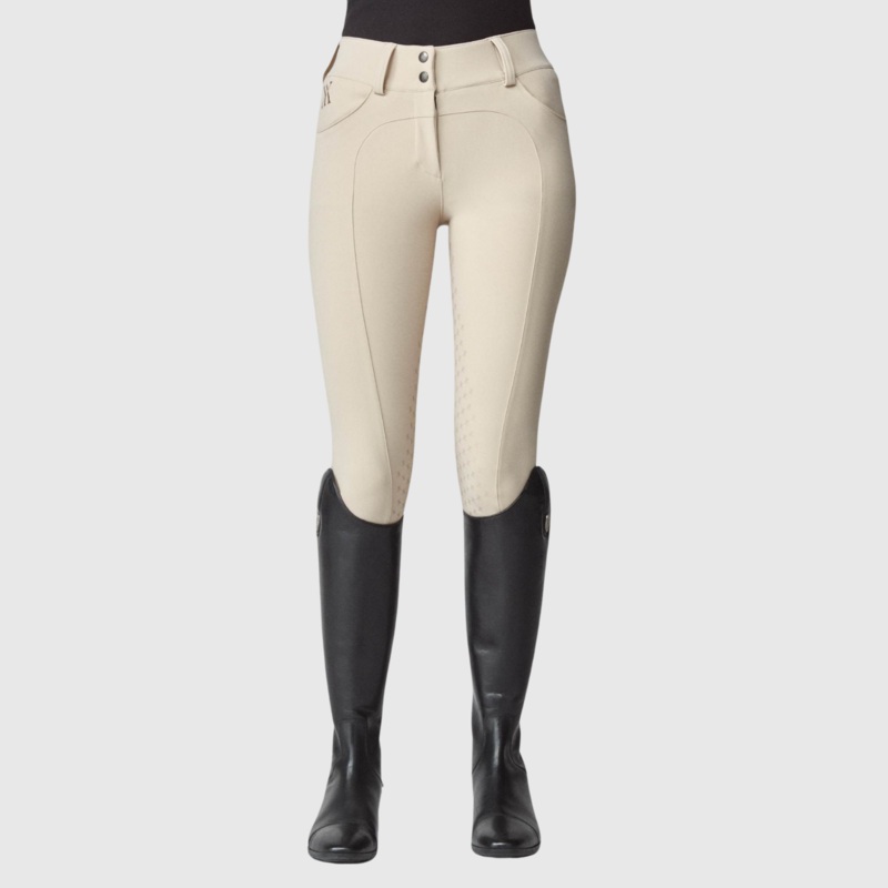 Yagya Ladies Compression Performance Full Grip Breeches, Tan