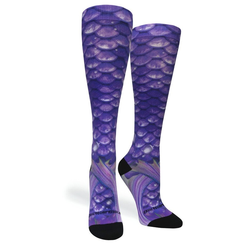 Active Mermaid Purple Compression Socks