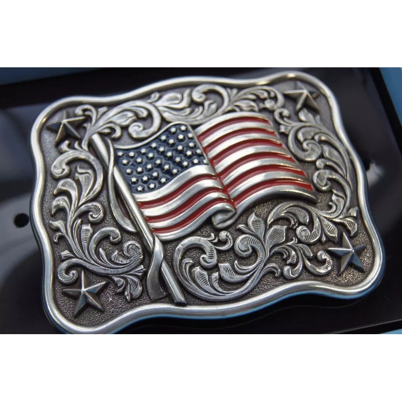 American Flag Belt Buckle ~ Youth