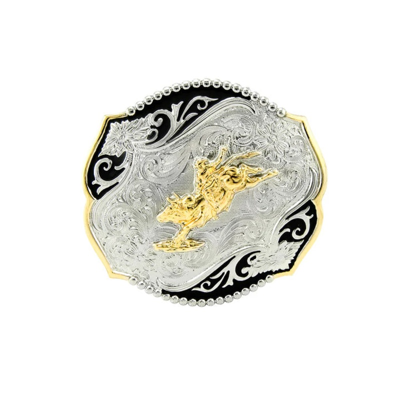 Western Edge Belt Buckle ~ Bull Rider