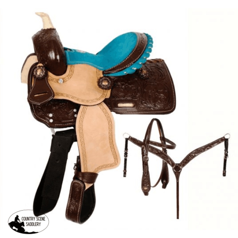 10″ Double T  Pony saddle set.