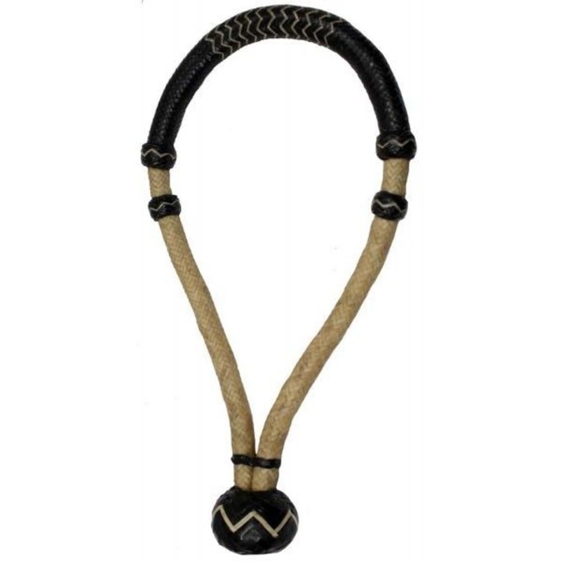 #4871: Showman two toned rawhide braided show bosal