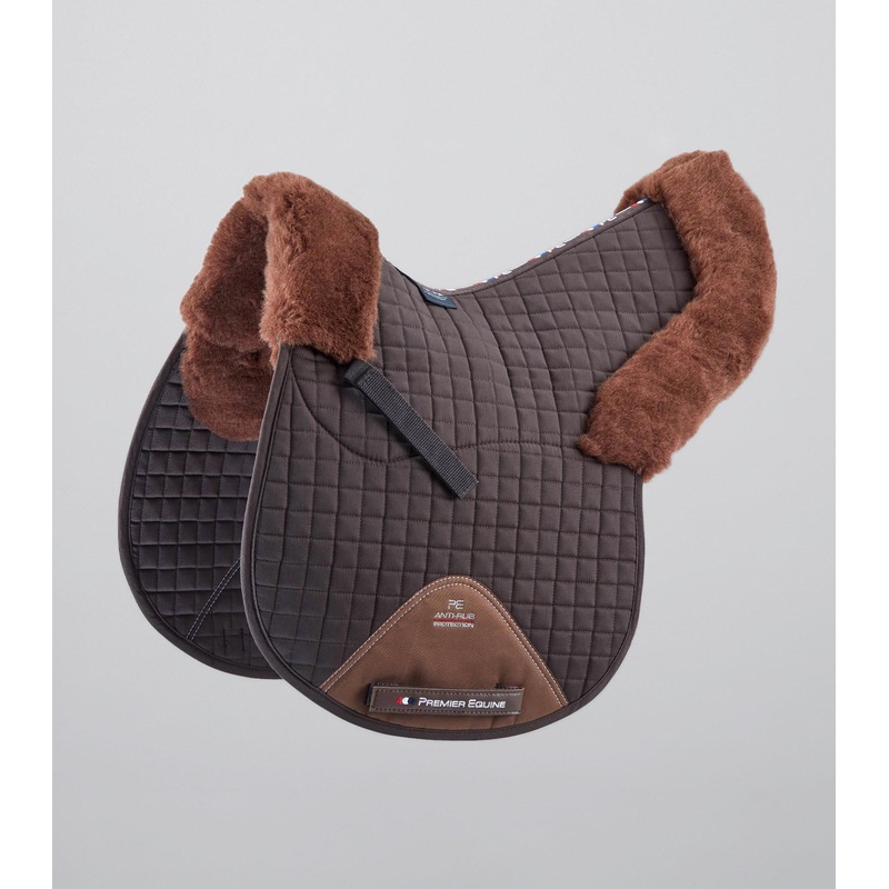 Merino Wool Saddle Pad – GP/Jump Numnah Brown/Brown Wool