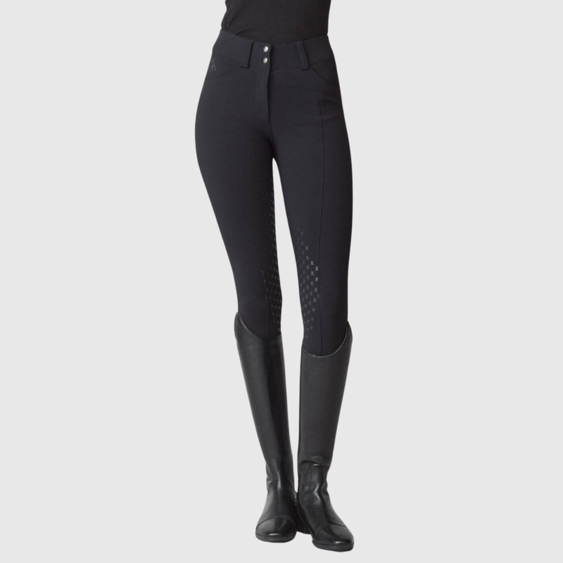 Yagya Ladies Compression Performance Breeches Knee Grip, Black