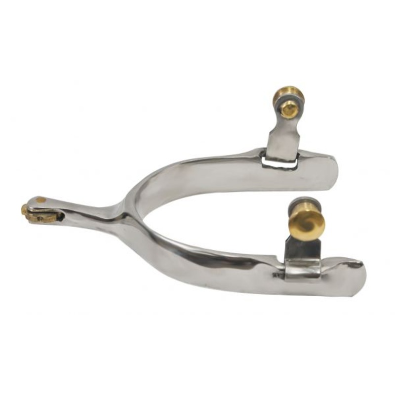 #28-1502: Showman  stainless steel horizontal rowel spurs