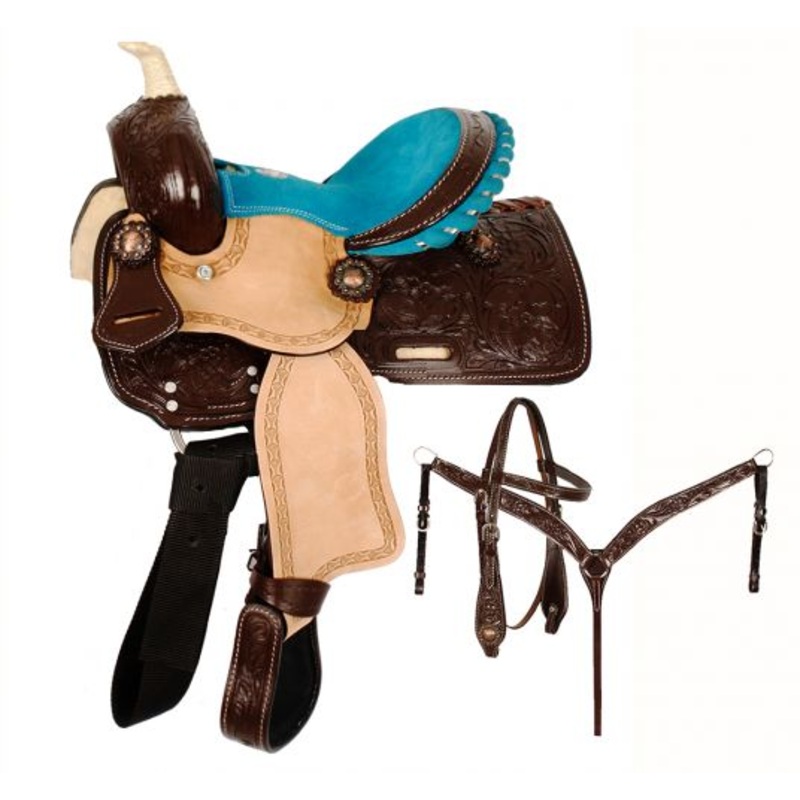 #787310: 10″ Double T Pony Saddle Set