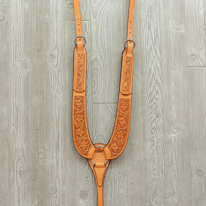 Buckaroo breast strap, oak, w/n hdwr