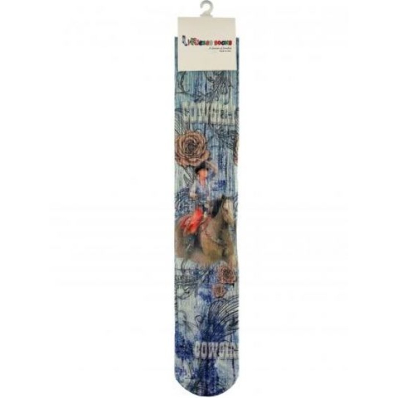 “Cowgirl and Roses” Socks