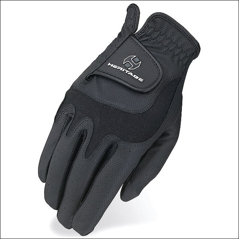 10 Size Heritage Premier Elite Show Horse Stretchable Riding Gloves Black
