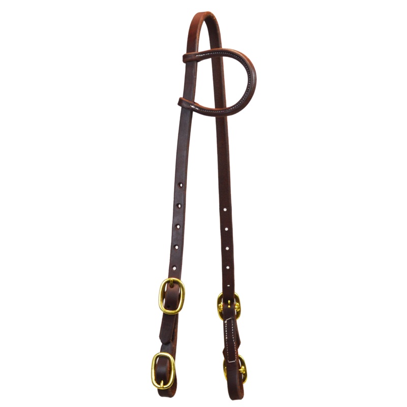 5/8″ FOUR BUCKLE SLIP EAR HEADSTALL (DARK OIL)