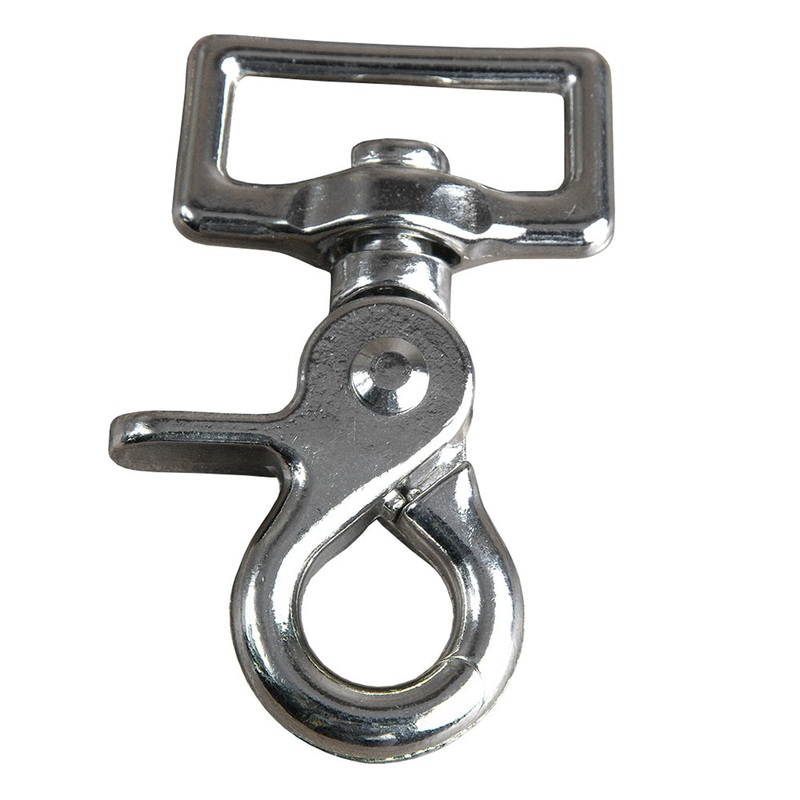 2 Pack 1-1/2 In. Horse Die Cast Trigger Snap Square Eye Nickel Plated