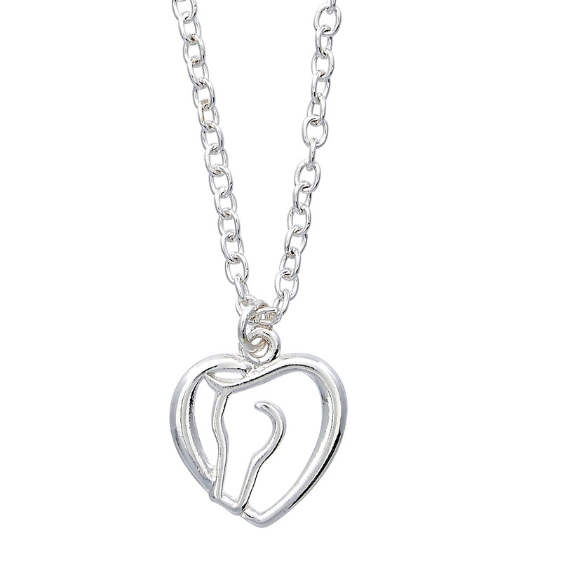 Horse Head as Heart Necklace
