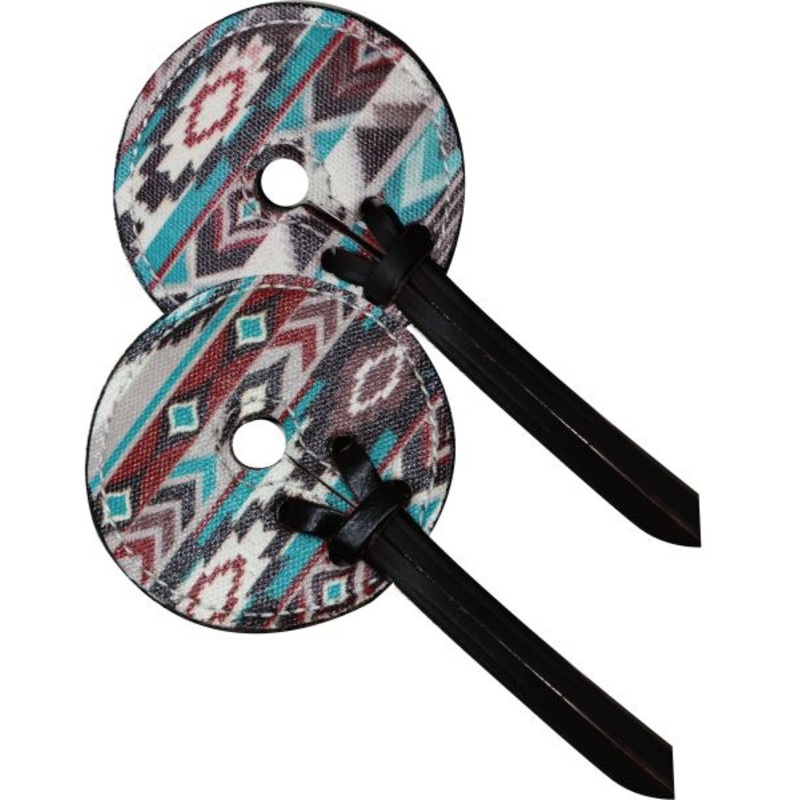 #175985: Teal and brown Navajo diamond Bit Guards