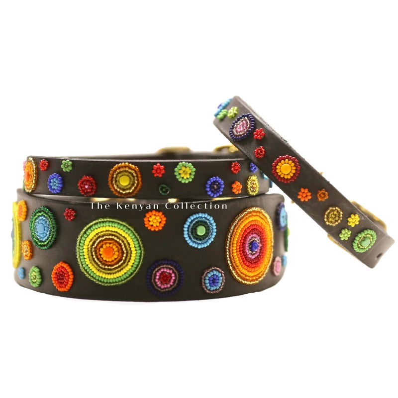 “Arani Dots” Beaded Dog Collar