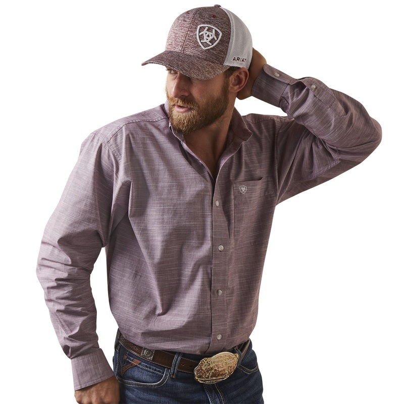 Ariat Mens Solid Slub Classic Fit Shirt