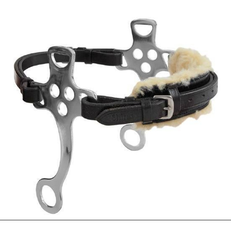 Shires Velociti Gara English Hackamore, in Brown or Black, Bitless, one size