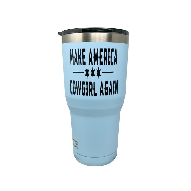 30 oz Insulated Make America Cowgirl Again Stainless Steel double wall Blue Tumbler