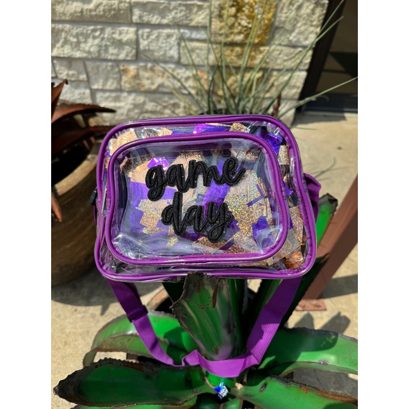 Clear & Purple Cross Body