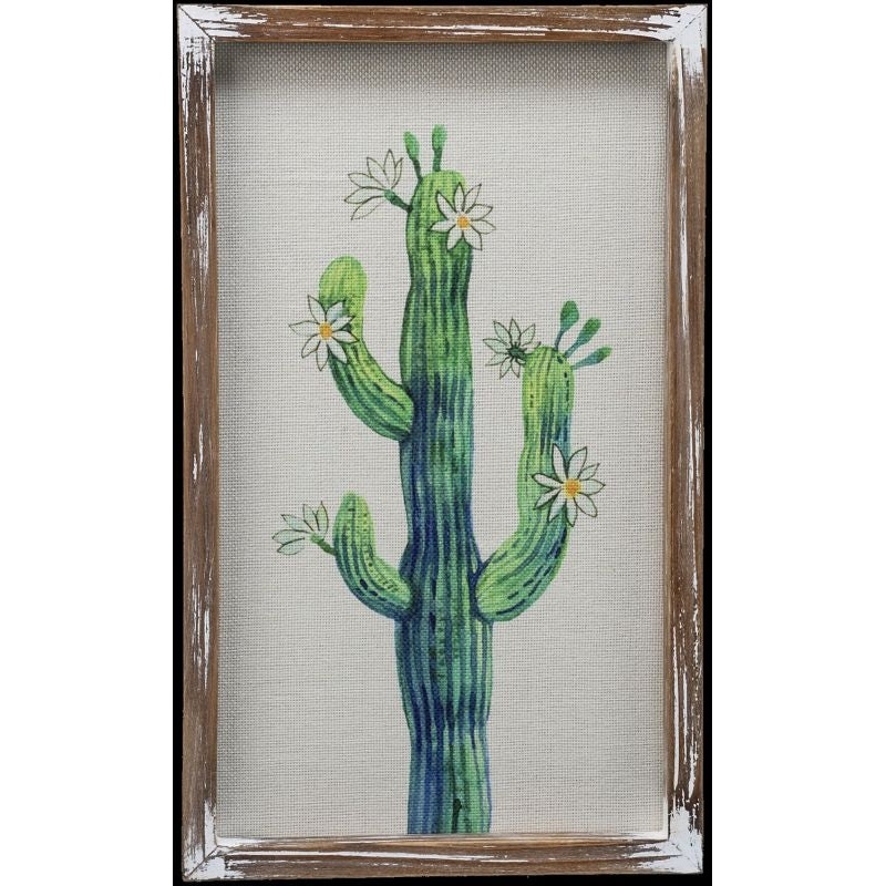 Wall Decor Cactus With Flowers