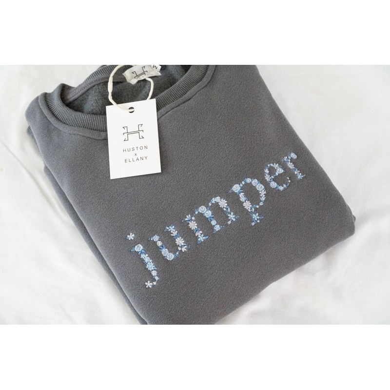 “JUMPER” Sweatshirt – Grey w/Blue Ombre