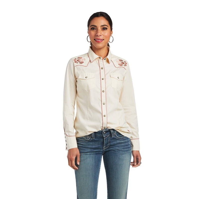 Ariat Ladies REAL Georgia Long Sleeve Snap Shirt