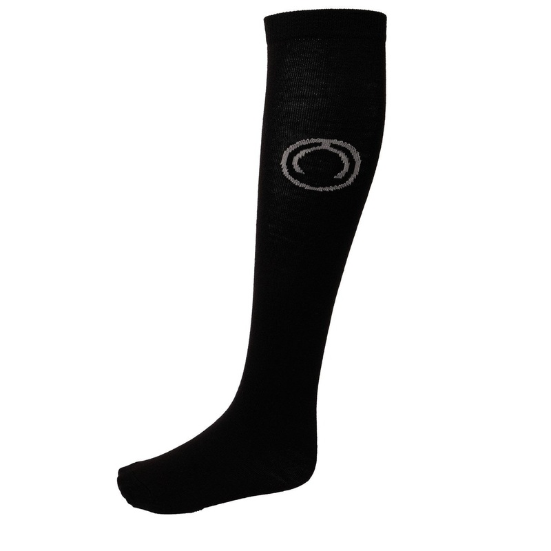 Montar Black Long Checkered Wool Socks