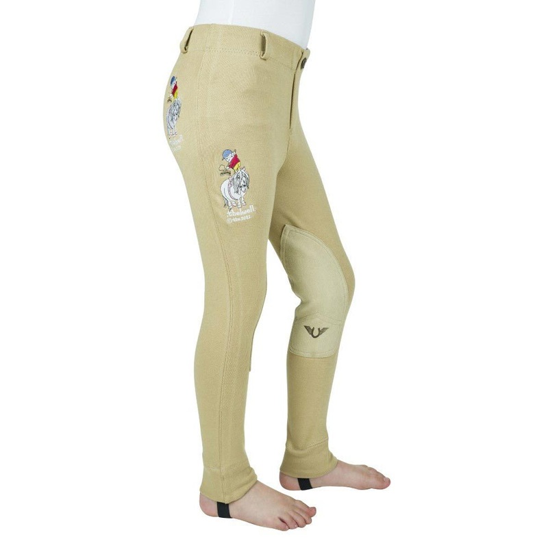 TuffRider Children’s Thelwell Sweep Embroidered Pull-On Knee Patch Jods
