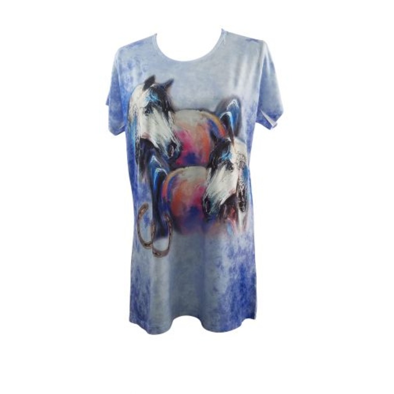 #6461500: “Dreamcatcher Horses” Round Neck T-Shirt