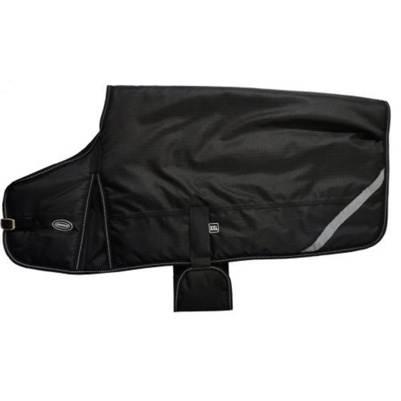 Showman  Medium Waterproof Dog Blanket with Reflective Binding and Stripes