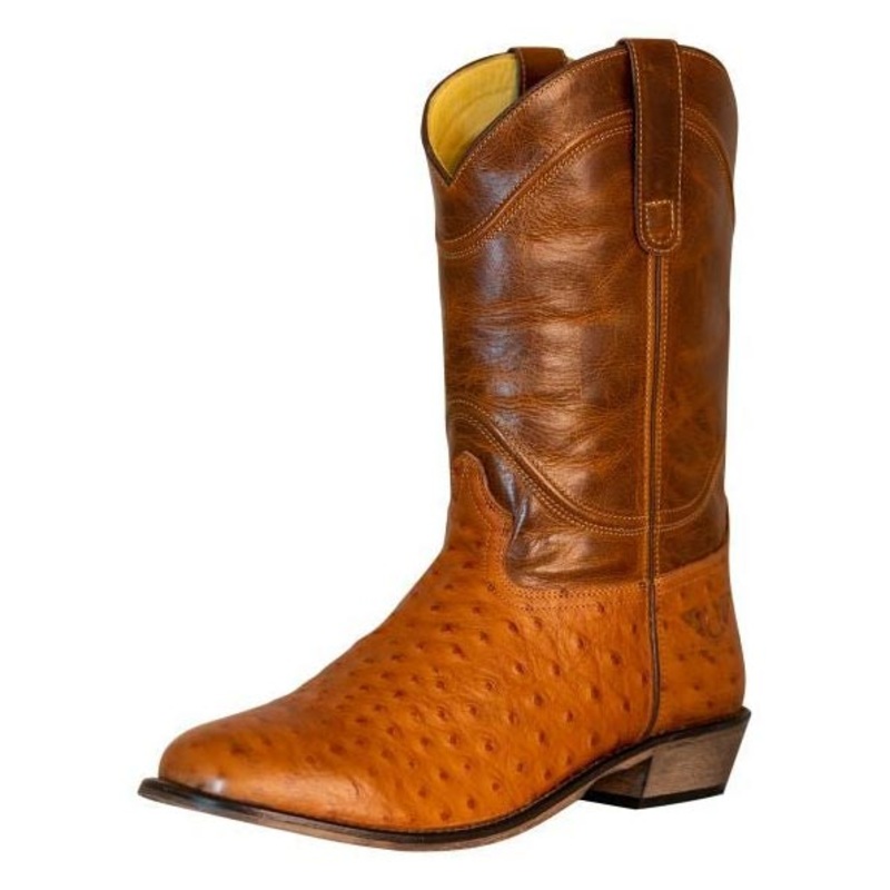 TuffRider Men’s Norris Leather Print Wide Round Toe Western Boots