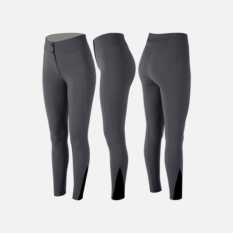 Ladies Nedgar Breeches | High Rise | Full Grip | Grey