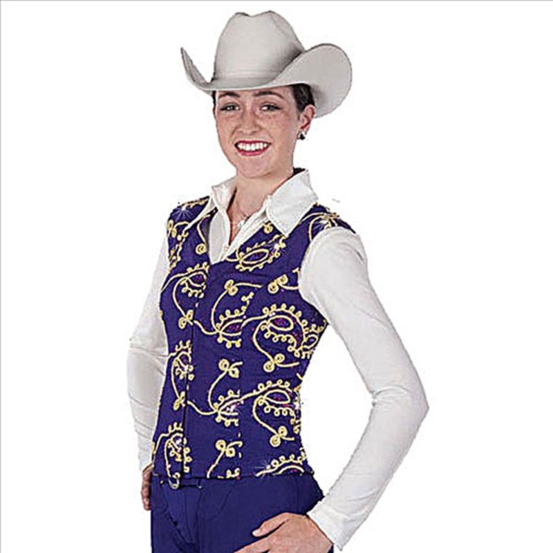 2604-10 Hobby Horse Purple Lariat Vest – Limited Edition