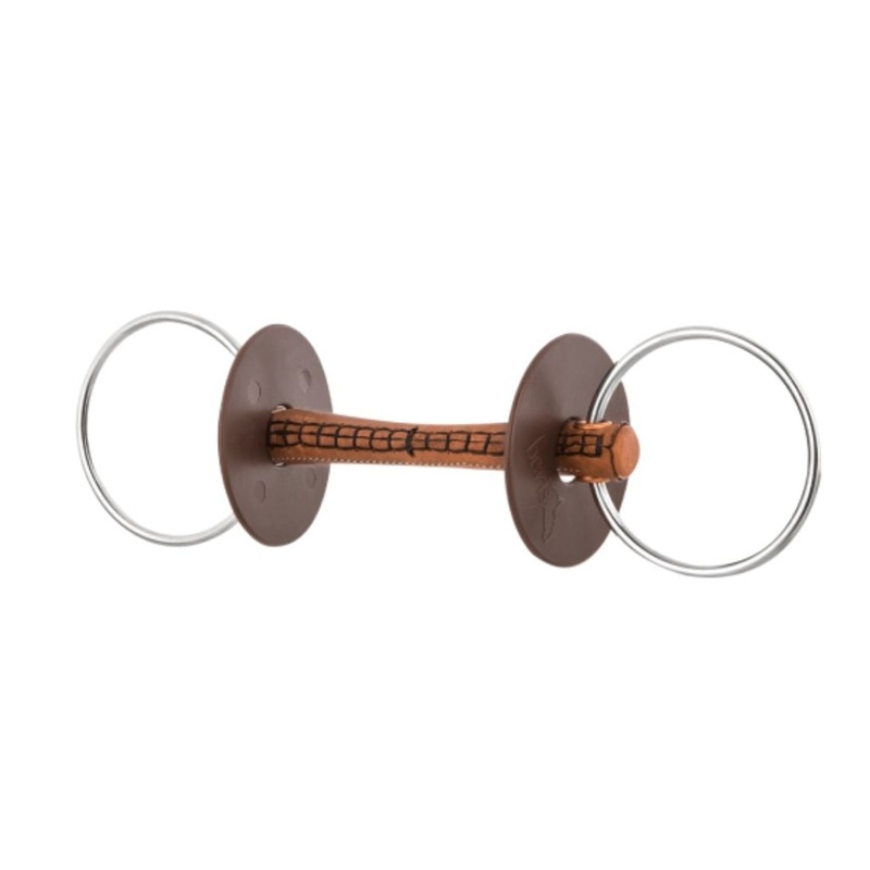 Beris Leather Loose Ring Snaffle Bit – 7.5cm Rings