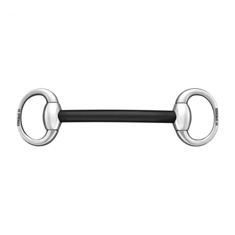 Sprenger Eggbutt Mullen Mouth 16 Mm Hard Carbon With Oval Stainless Steel Rings