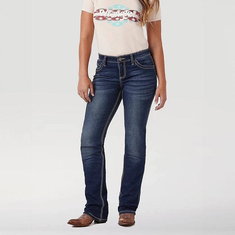 Wrangler Women’s The Ultimate Riding Jean – Q-Baby- Dark Blue