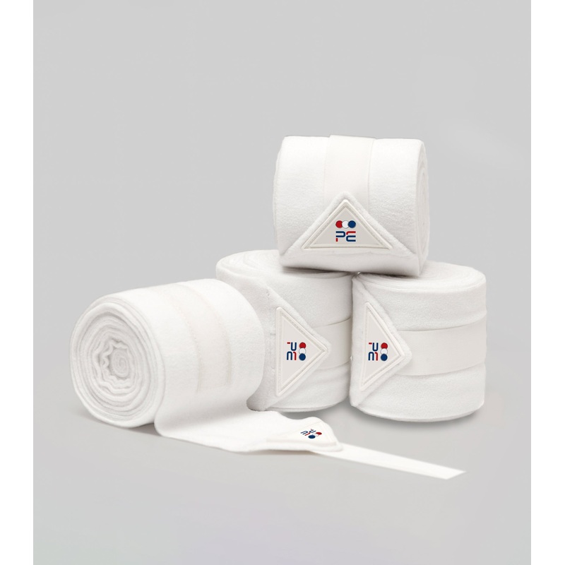 Horse Polo Fleece Bandages White