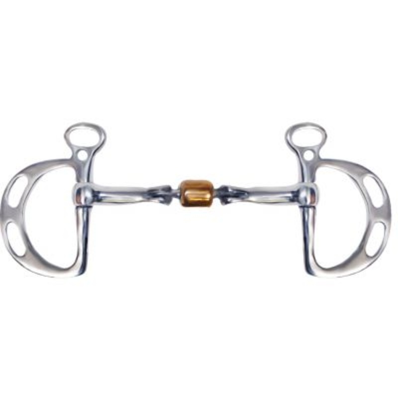 #46310: Showman Stainless Steel Kimberwick style bit withD cheeks