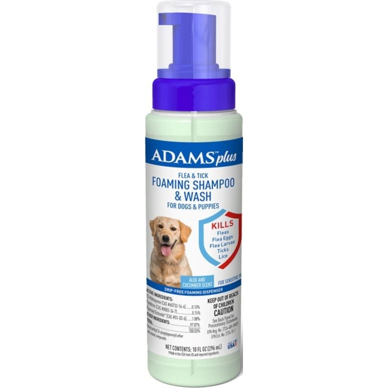 ADAMS PLUS FLEA & TICK FOAMING SHAMPOO FOR DOGS