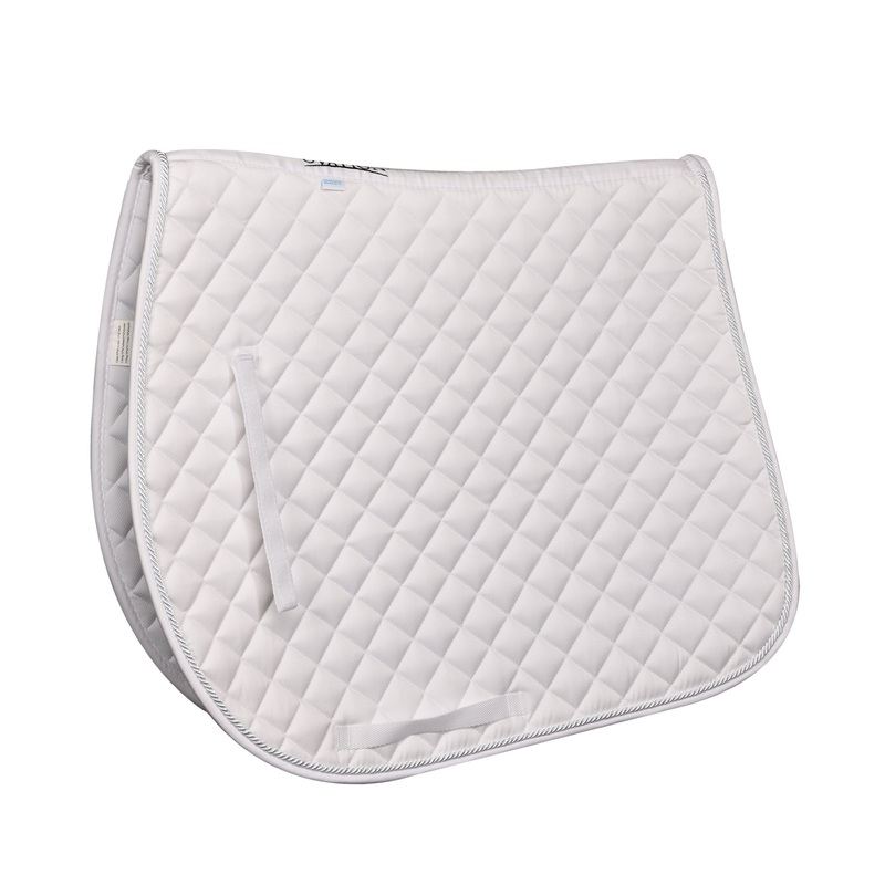Coolmax Diamond Dressage Saddle Pad – White/White