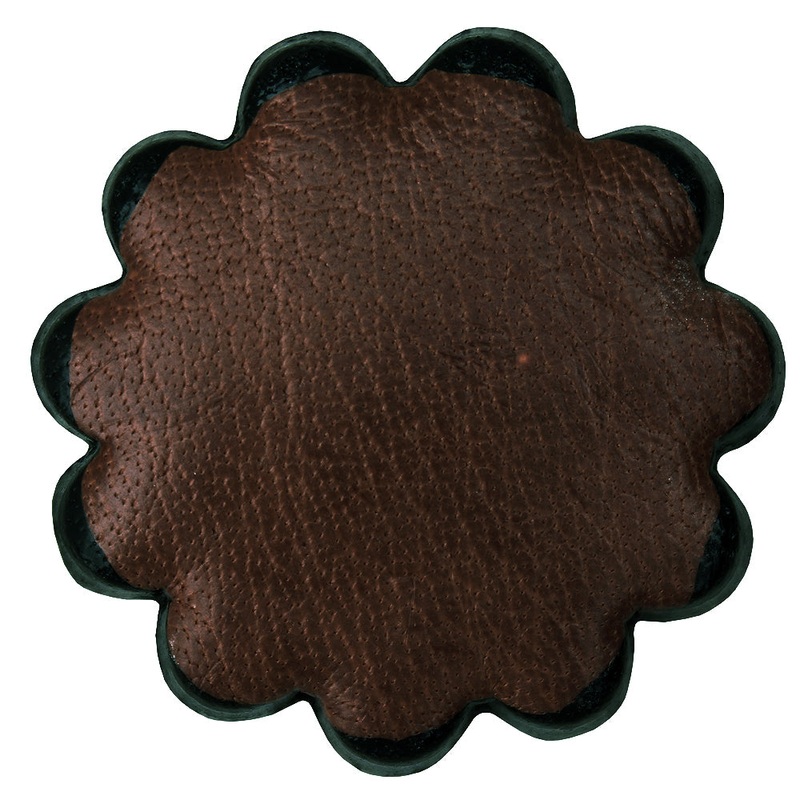 Set Of 06 Hilason Plain Scalloped Leather Rosette Concho Saddle Tack 1-1/2″