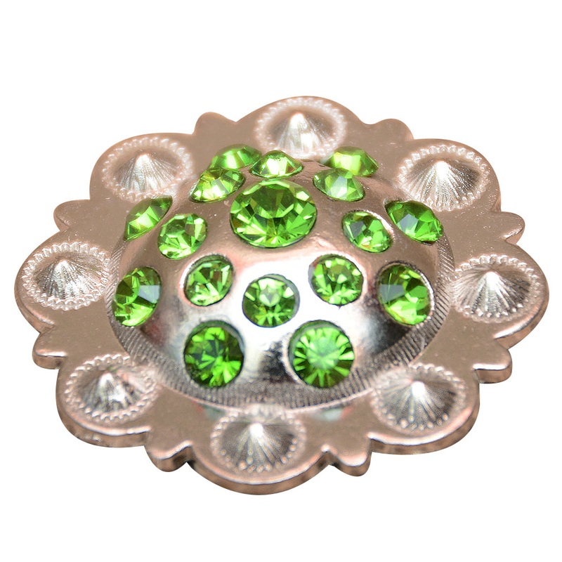 Hilason Olivine Crystal Rhinestone Bling Berry Concho Saddle Tack Cowgirl