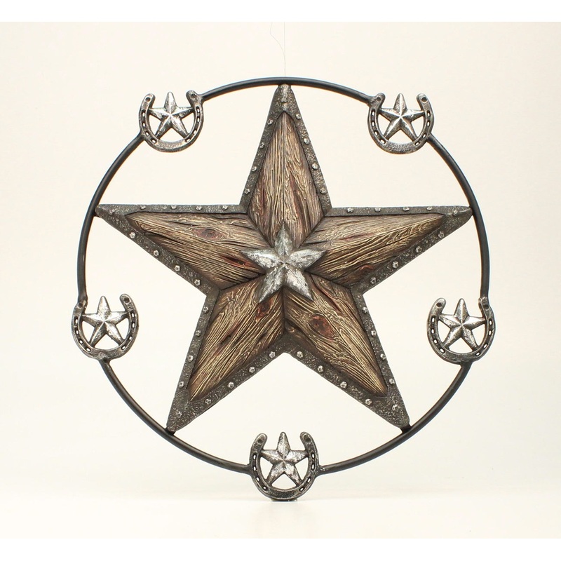 Western Moments Star And Horse Shoe Wall Decor