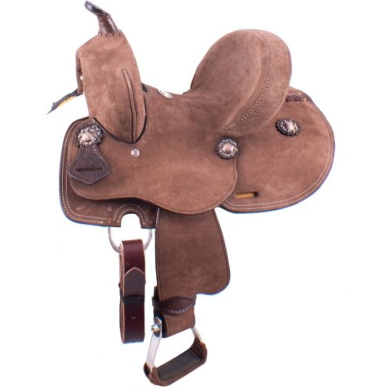 #1585110: 10″ Double T Youth Hard Seat Barrel Saddle